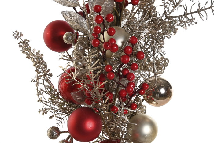 DKD Home Decor Árbol PP Poliéster Rojo 20x20x60 cm