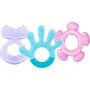 Nuby Anillos de dentición de 3 etapas Azul/Morado/Rosa