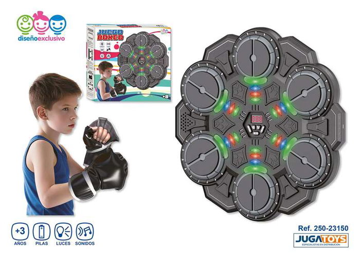 Jugatoys - jugasports Juego de Boxeo con guantes, 9 niveles, con luces y sonidos