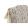 DKD Home Decor Cojín de Poliéster y Lino Natural 45x8x45 cm
