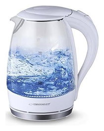 Esperanza Salto Angel EKK011W Hervidor de Agua de Vidrio 1.7L Blanco