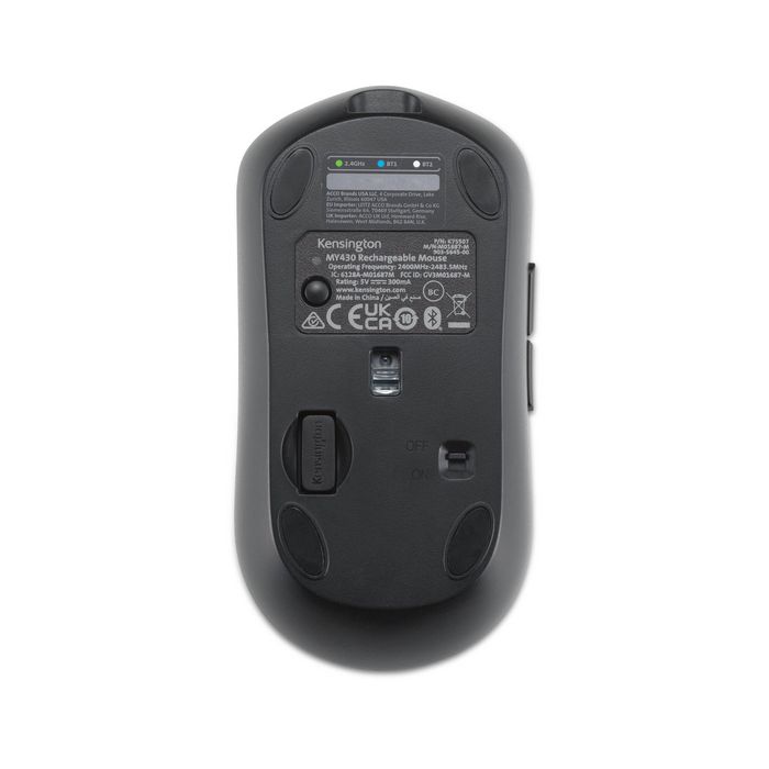 Kensington MY430 EQ Ratón Ambidextro Recargable 2400 DPI Negro Kensington MY430 EQ Ratón Ambidextro Recargable 2400 DPI Negro
