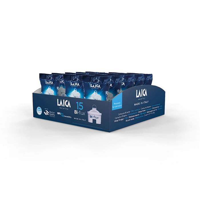 Laica Expositor 15 Filtros Bi-Flux Individuales Equivalente a 1 Mes de Agua Filtrada Laica Expositor 15 Filtros Bi-Flux Individuales Equivalente a 1 Mes de Agua Filtrada