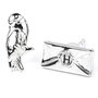 The Carat Shop Pendientes Hedwig and Letter Harry Potter Chapados en Plata