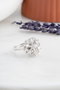 Heliophilia Silver NRZ999255 Anillo de Plata de Ley con Circón y Recubrimiento de Radio Ajustable