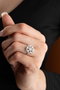 Heliophilia Silver NRZ999255 Anillo de Plata de Ley con Circón y Recubrimiento de Radio Ajustable