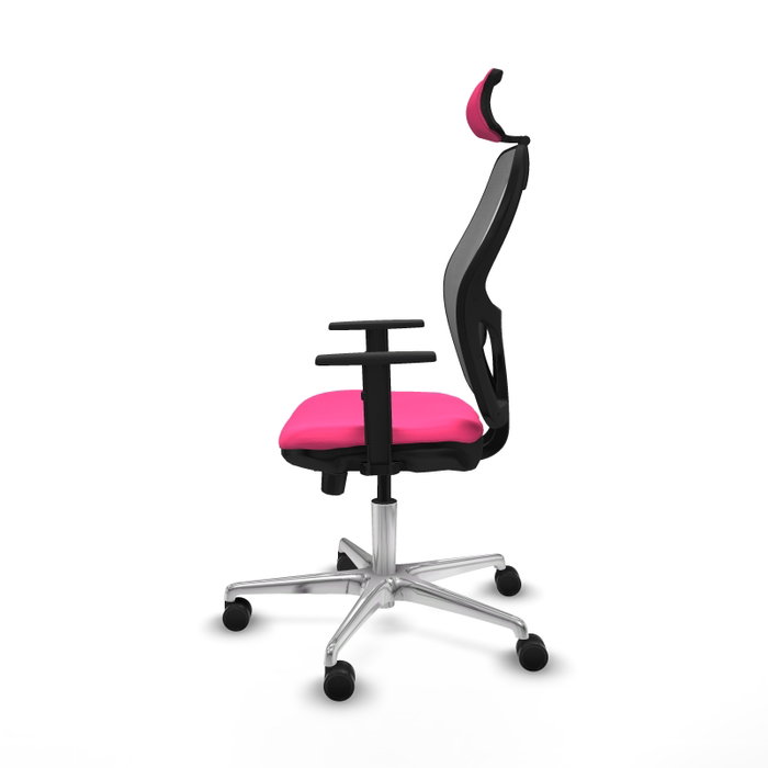 PIQUERAS Y CRESPO Silla de oficina Jorquera Rosa y Gris con Mecanismo Sincro/Traslack PIQUERAS Y CRESPO Silla de oficina Jorquera Rosa y Gris con Mecanismo Sincro/Traslack