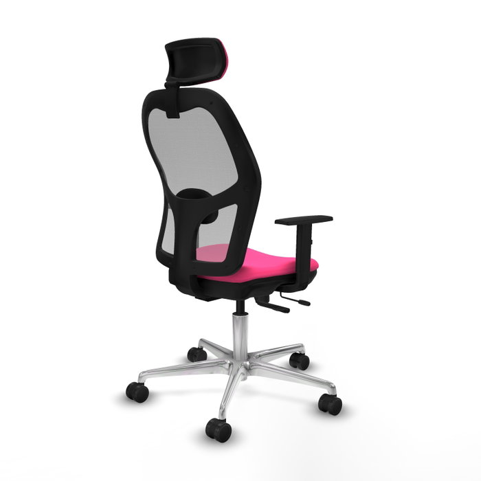 PIQUERAS Y CRESPO Silla de oficina Jorquera Rosa y Gris con Mecanismo Sincro/Traslack PIQUERAS Y CRESPO Silla de oficina Jorquera Rosa y Gris con Mecanismo Sincro/Traslack