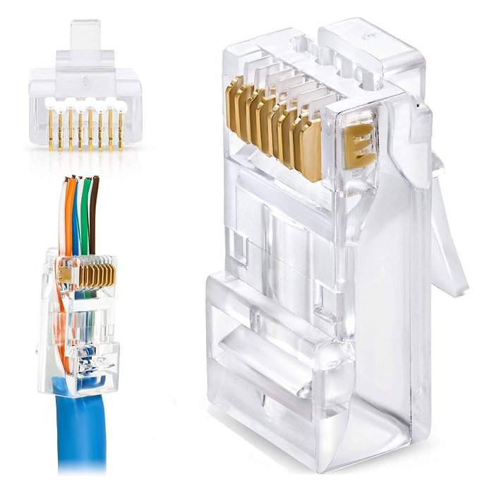 EQUIP 121174 Conector RJ-45 Cat6a U/UTP Transparente (100 unidades)
