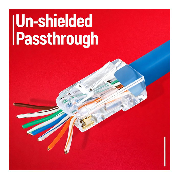EQUIP 121174 Conector RJ-45 Cat6a U/UTP Transparente (100 unidades)