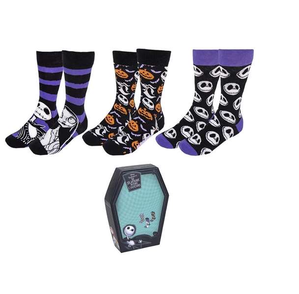 CERDÁ Set de 3 calcetines Nightmare Before Christmas Disney talla 35-41