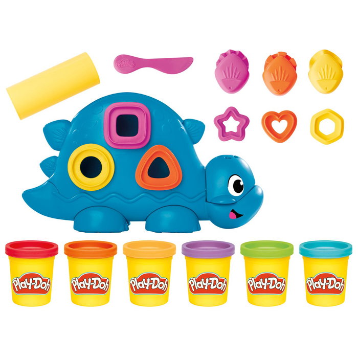 Play-Doh Dinosaurio Formas Y Colores G0491 Hasbro - Divertido set de herramientas y actividades sensoriales para niños y niñas mayores de 2 años.