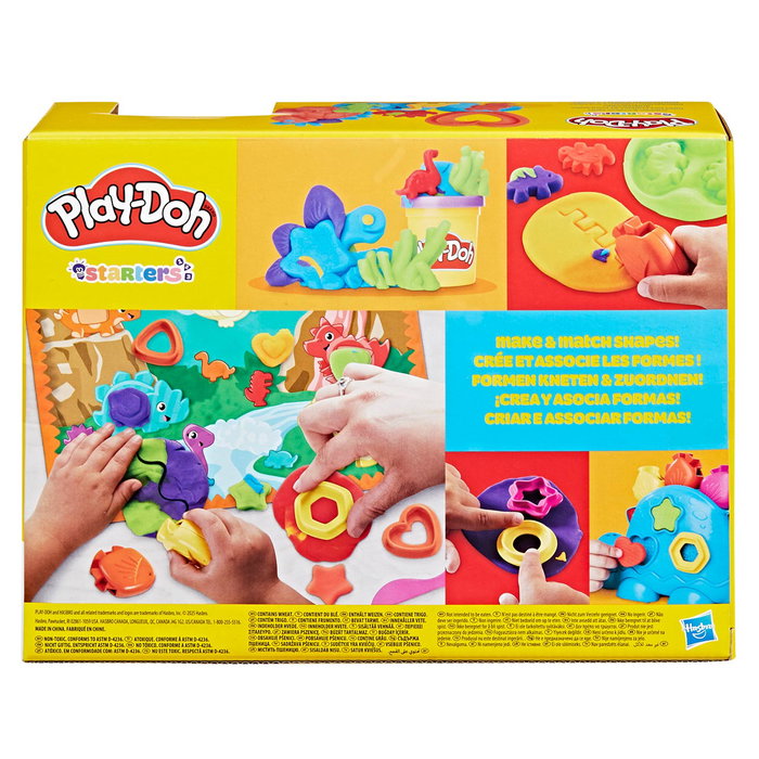 Play-Doh Dinosaurio Formas Y Colores G0491 Hasbro - Divertido set de herramientas y actividades sensoriales para niños y niñas mayores de 2 años.