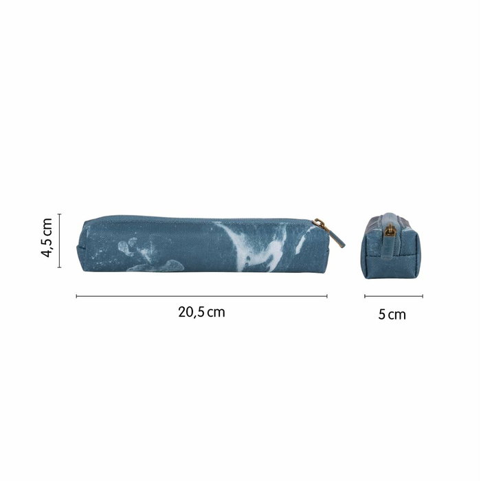 MILAN DISEÑO Portatodo Mini Redondo Serie Lava Azul 20,5x4,5x5cm