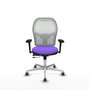 PIQUERAS Y CRESPO Silla de oficina Jorquera Lila y Blanco con Brazos 3D