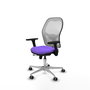 PIQUERAS Y CRESPO Silla de oficina Jorquera Lila y Blanco con Brazos 3D