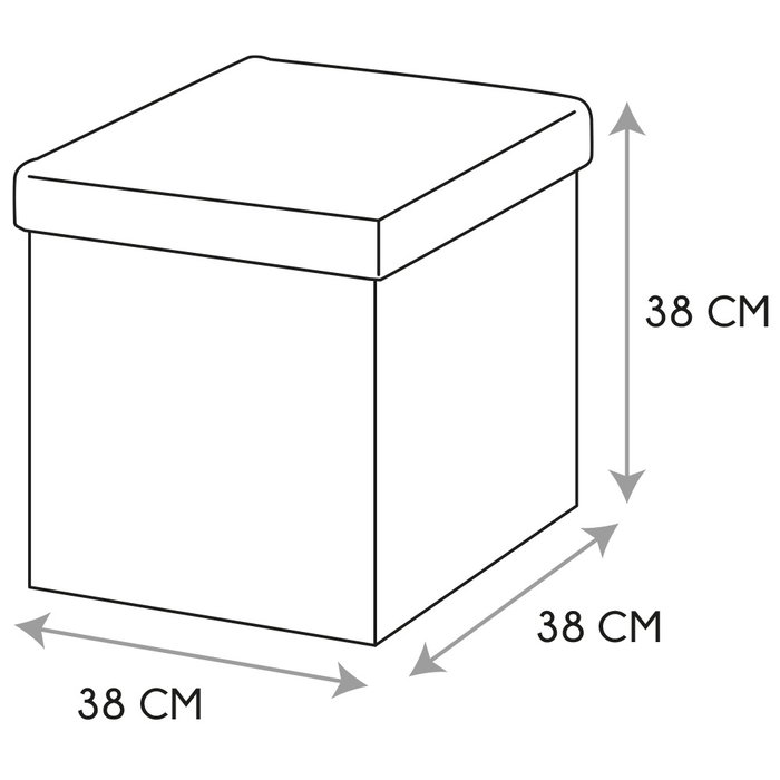 Home Deco Factory Caja-puf plegable Emilia Beige