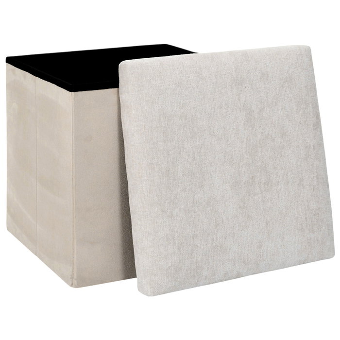 Home Deco Factory Caja-puf plegable Emilia Beige
