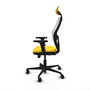 PIQUERAS Y CRESPO Silla de oficina Jorquera con mecanismo Sincro/Traslack Amarillo y Blanco