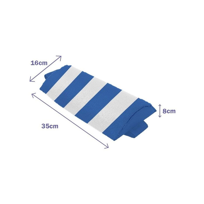 Marbueno Silla Plegable de Aluminio con Rayas Azules y Blancas
