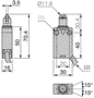 TELEMECANIQUE SENSORS Interruptor de fin de carrera XCMD2502L1 con roldana metálica