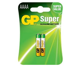 GP Pilas Super Alkaline AAAA 25A / LR61, 2-pack