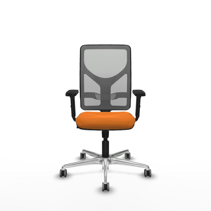 PIQUERAS Y CRESPO Silla de oficina Motilla con mecanismo Sincro, Naranja y Gris