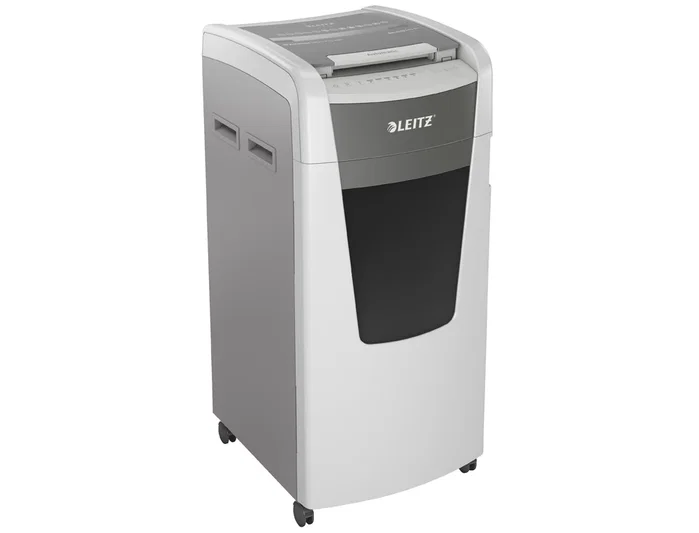 Leitz IQ Auto+ Office Pro 600 Destructora de Documentos Automática P4, Capacidad 600 Hojas, Corte Partículas, Destruye Grapas y Clips, 110L