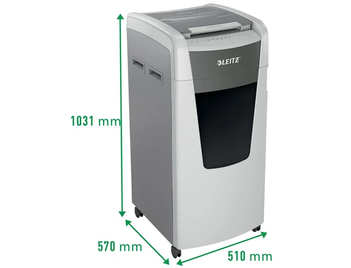 Leitz IQ Auto+ Office Pro 600 Destructora de Documentos Automática P4, Capacidad 600 Hojas, Corte Partículas, Destruye Grapas y Clips, 110L