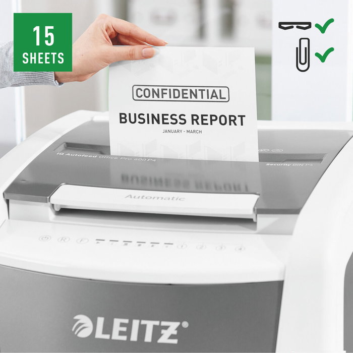 Leitz IQ Auto+ Office Pro 600 Destructora de documentos P4