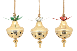 DKD Home Decor Decoración Colgante de Metal Verde y Rojo para Navidad
