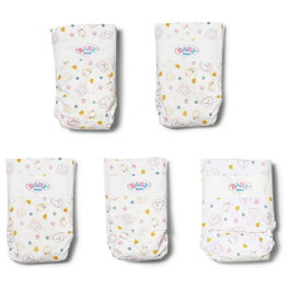 Zapf Creation BABY born Windeln, Pack de 5 unidades, 43 cm