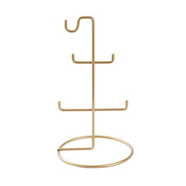 Aberto Design TK-003 Organizador de Joyas Metal Dorado 15 cm Diámetro x 27 cm Altura