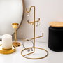 Aberto Design TK-003 Organizador de Joyas Metal Dorado 15 cm Diámetro x 27 cm Altura