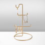 Aberto Design TK-003 Organizador de Joyas Metal Dorado 15 cm Diámetro x 27 cm Altura