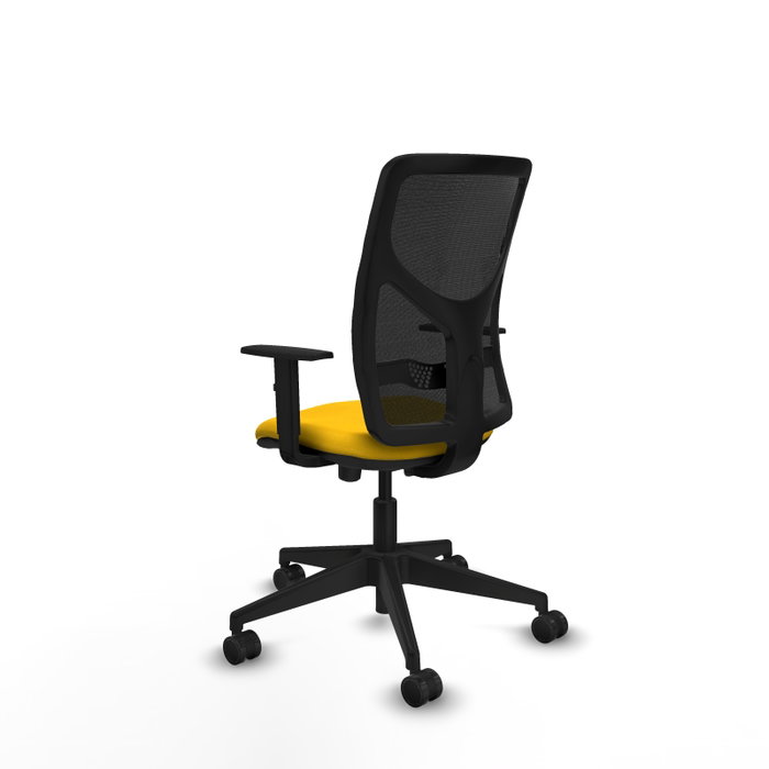 PIQUERAS Y CRESPO Silla de oficina Motilla Sincro/Traslack Amarillo y Negro