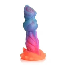 Creature cocks Aqua-cock dildo brilla en la oscuridad silicona