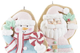 DKD Home Decor Adorno Navideño Colgante Fantasía Rosa y Azul 1.6 x 12 x 8 cm (12 Unidades)