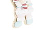 DKD Home Decor Adorno Navideño Colgante Fantasía Rosa y Azul 1.6 x 12 x 8 cm (12 Unidades)