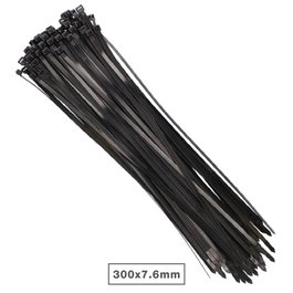 Hantums Bolsa de 100 Bridas de Nylon 300x7,6mm Negro