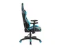 Rocada Silla Gaming Profesional Reclinable 155° con Brazos Regulables, Cojín Lumbar y Cervical, Similpiel Negro/Azul