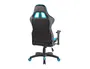 Rocada Silla Gaming Profesional Reclinable 155° con Brazos Regulables, Cojín Lumbar y Cervical, Similpiel Negro/Azul