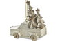 DKD Home Decor Decoración Colgante de Resina Coche Dorado 7x3x7 cm