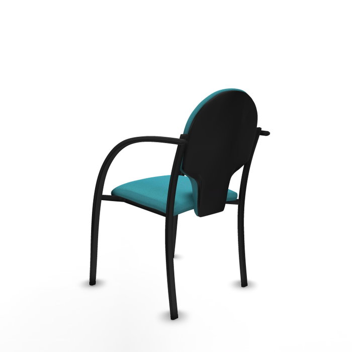 PIQUERAS Y CRESPO Silla Hellín Tapizada en Tela Turquesa con Brazos Fijos PIQUERAS Y CRESPO Silla Hellín Tapizada en Tela Turquesa con Brazos Fijos