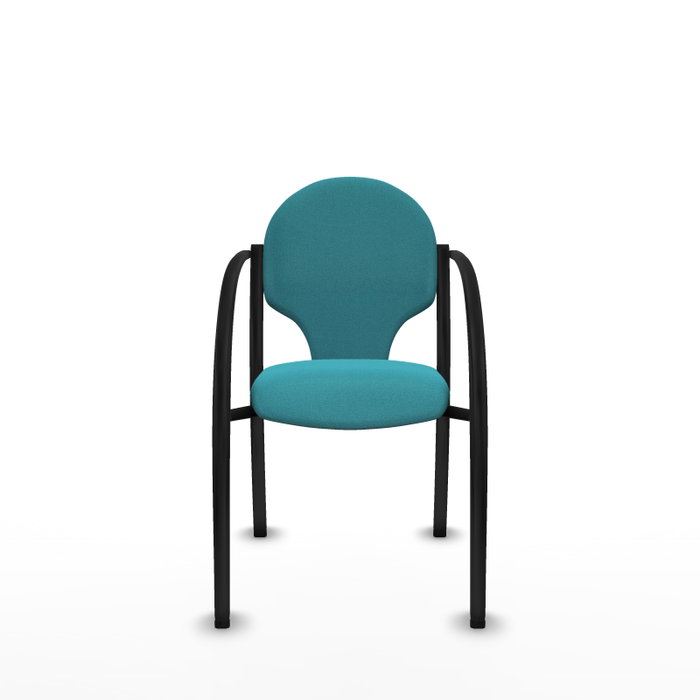 PIQUERAS Y CRESPO Silla Hellín Tapizada en Tela Turquesa con Brazos Fijos PIQUERAS Y CRESPO Silla Hellín Tapizada en Tela Turquesa con Brazos Fijos