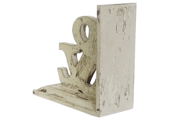 DKD Home Decor Sujetalibros Set de 2 MDF Blanco Envejecido DKD Home Decor Sujetalibros Set de 2 MDF Blanco Envejecido