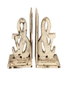 DKD Home Decor Sujetalibros Set de 2 MDF Blanco Envejecido