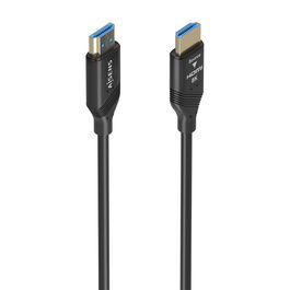 AISENS - CABLE HDMI V2.1 AOC ULTRA ALTA VELOCIDAD / HEC 8K@60HZ 4K@120HZ 4:4:4 48GBPS, A/M-A/M, NEGRO, 25M