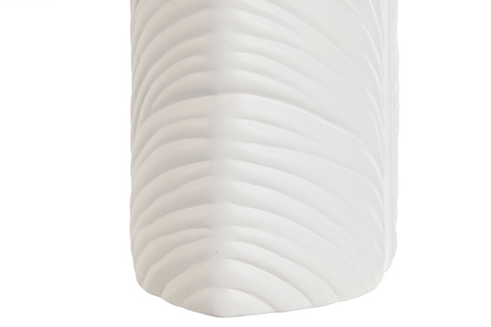 DKD Home Decor Jarrón de Gres Hoja Blanco 70 cm