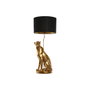 DKD Home Decor Lámpara de Sobremesa Leopardo Dorado y Negro